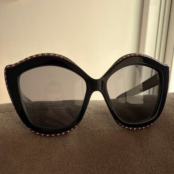 Gucci AUTHENTIC Gucci Crystal Cat Eye GGO118S mint condition main image 7